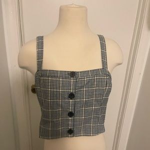 🌻 | SPRING CLEARANCE | Abercrombie & Fitch Plaid crop Tank Top